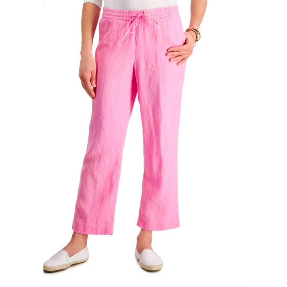 Charter Club Linen Pink Pants  Petite Medium